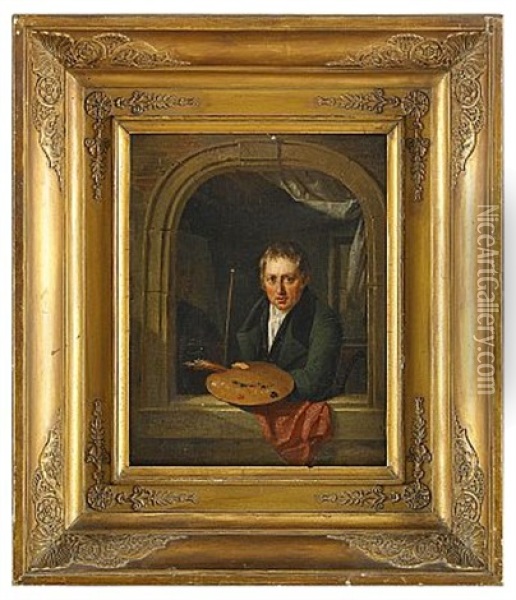 Sjalvportratt Oil Painting - Jacques Joseph Eeckhout