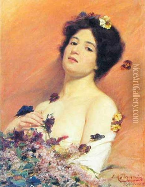 Wiosna, 1898 R. Oil Painting - Zygmunt Andrychiewicz
