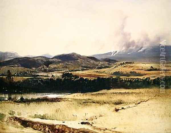 Moorland Landscape Oil Painting - Sir Edwin Henry Landseer