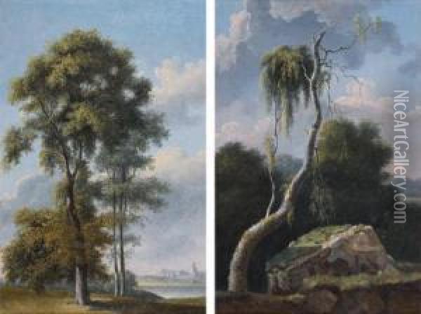 Etudes D'arbres Oil Painting - Simon-Joseph-Alexandre-Clement Denis