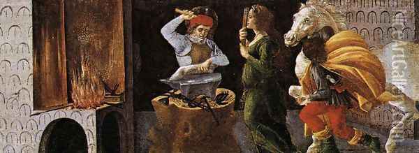 Miracle of St Eligius 1490-92 Oil Painting - Sandro Botticelli