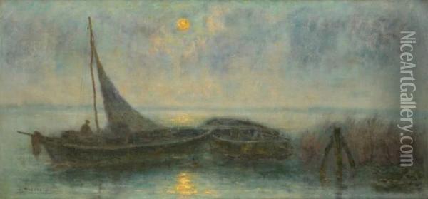 Clair De Lune Oil Painting - Louis Taverne