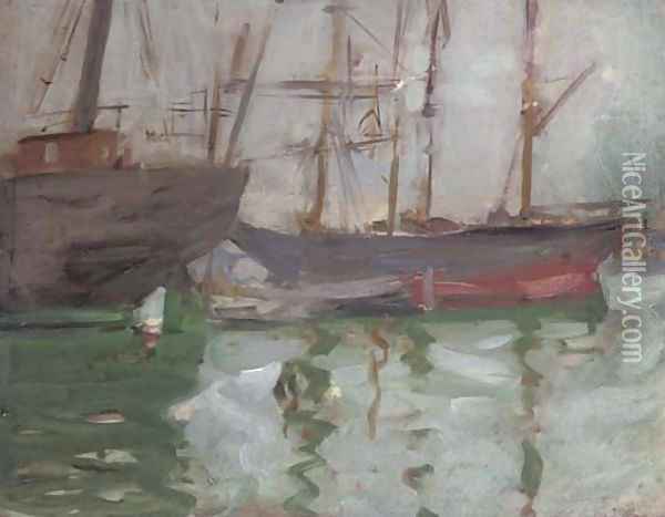 Ships, Venice Oil Painting - Francis Campbell Boileau Cadell