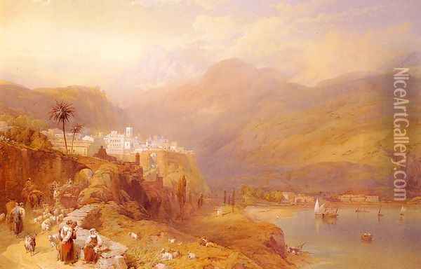 Monaco Oil Painting - Thomas Miles Richardson, Jnr.