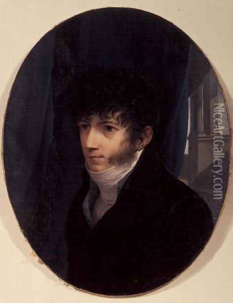 Self Portrait Oil Painting - Jean-Baptiste Isabey