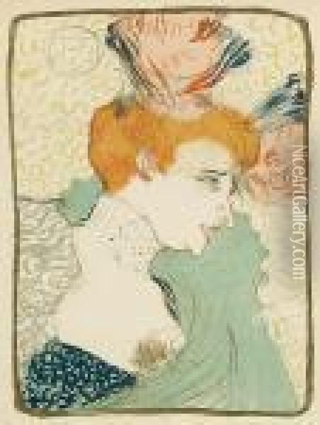 Mademoiselle Marcelle Lender, En Buste Oil Painting - Henri De Toulouse-Lautrec