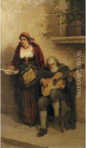 The Gypsy Musicians Oil Painting - Gabriel Puig Roda
