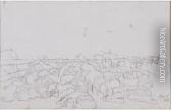 Schafe In D. Hurde! (sheep In The Pen!) Oil Painting - Paul Klee