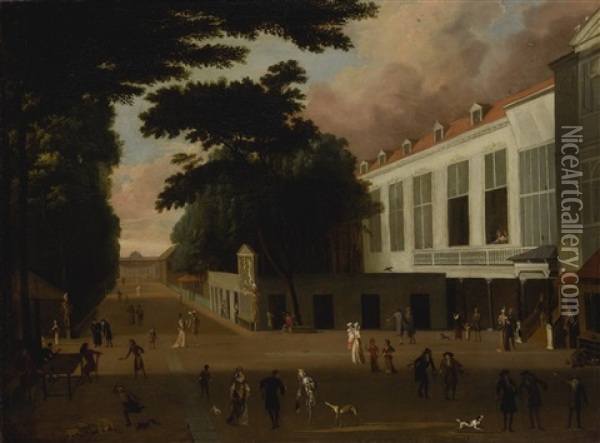 A Capriccio View In Holland Oil Painting - Abraham Danielsz Hondius