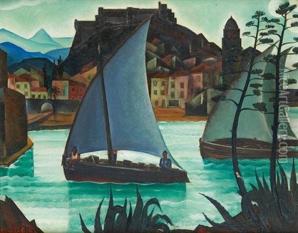 Le Port De Collioure Oil Painting - Albert Droesbeke