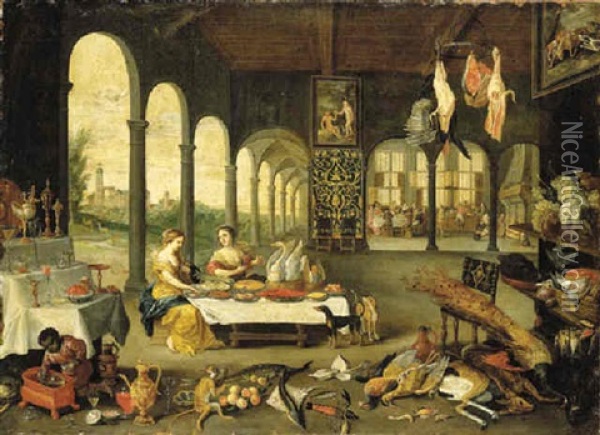 An Allegory Of Taste Oil Painting - Jan van Kessel the Elder