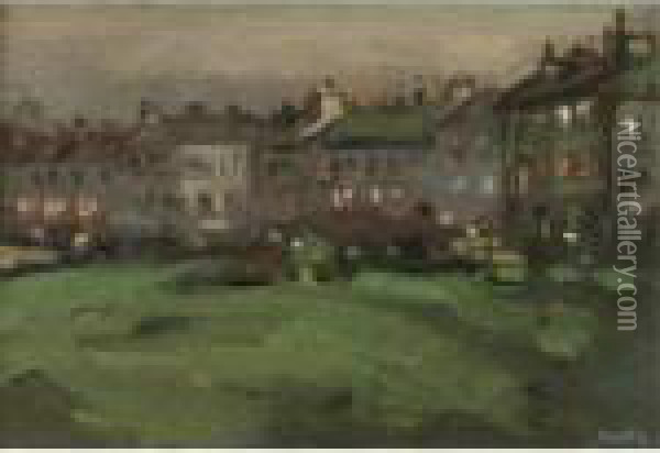 The Links At Dusk, North Berwick Oil Painting - Samuel John Peploe