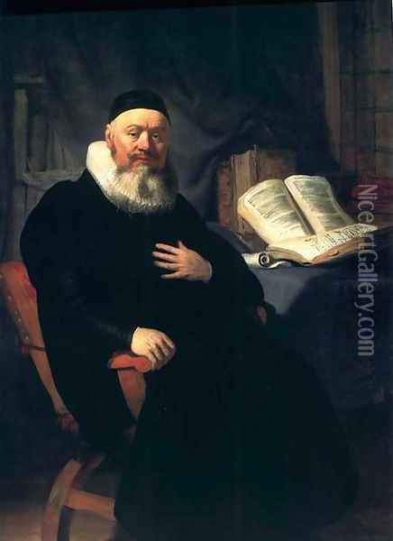 Le Predicateur Johannes Elison,boston 1634 Oil Painting - Rembrandt Van Rijn