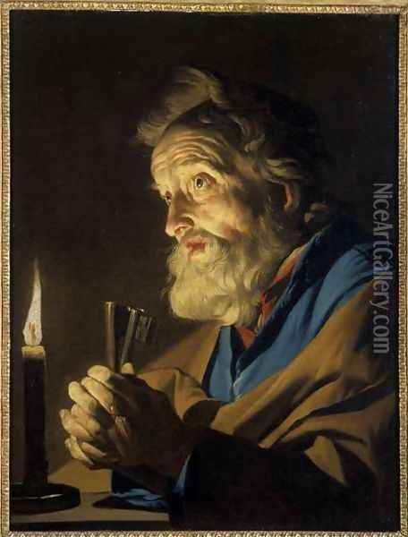 The Penitant Peter Oil Painting - Matthias Stomer