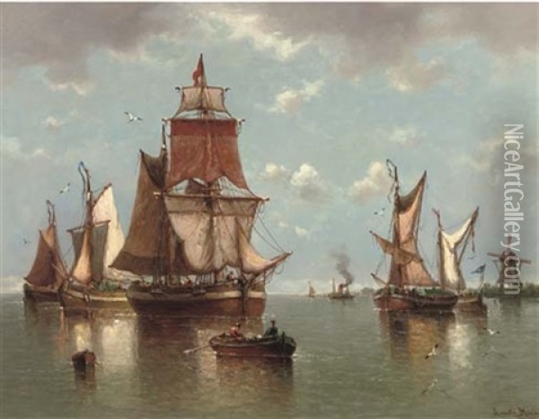 D'ete A Hollands Diep Oil Painting - Auguste Henri Musin