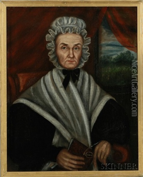 Portrait Of Mrs. David Stevens, Of St. Albans, Vermont Oil Painting - Ruth Whittier Shute