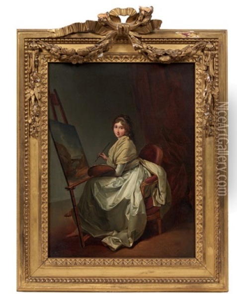 Portrait D'une Jeune Artiste Oil Painting - Louis Leopold Boilly