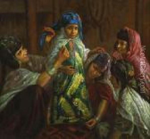 Orientalische Szene Oil Painting - Alphonse Etienne Dinet