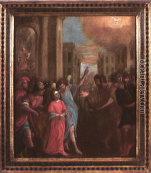 Sainte Agnes Oil Painting - Francesco (Cecco Bravo) Montelatici
