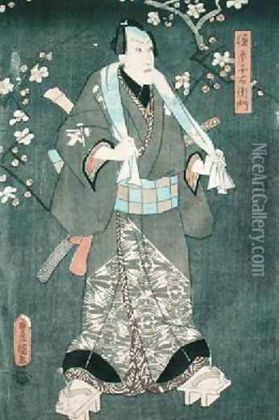 Detail of Character Four from Five Characters from a Play by Toyokuni Oil Painting - Utagawa Kunisada