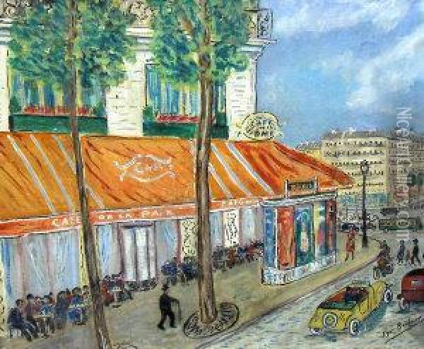 Paris Street Scene Oil Painting - Igor Berdaiev