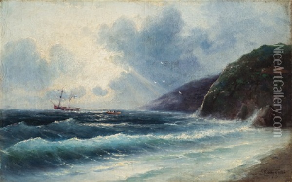 Sailing Away Oil Painting - Grigorij Kapustin