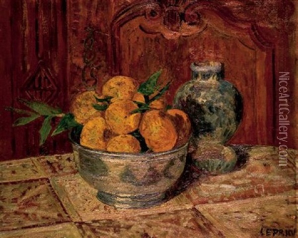 Les Clementines Oil Painting - Marcel Francois Leprin
