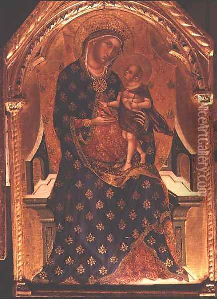 Madonna and Child Enthroned Oil Painting - Paolo Veneziano