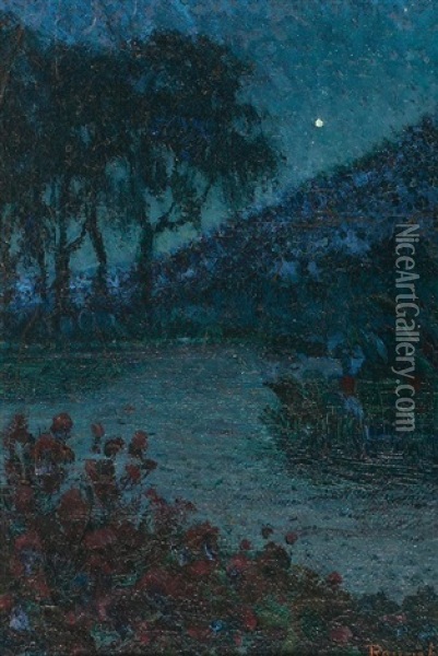 Paisaje Nocturno Oil Painting - Nicolas Raurich Y Petre
