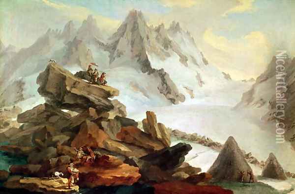 The Mountains at Lauteraar, 1776 Oil Painting - Caspar Wolf