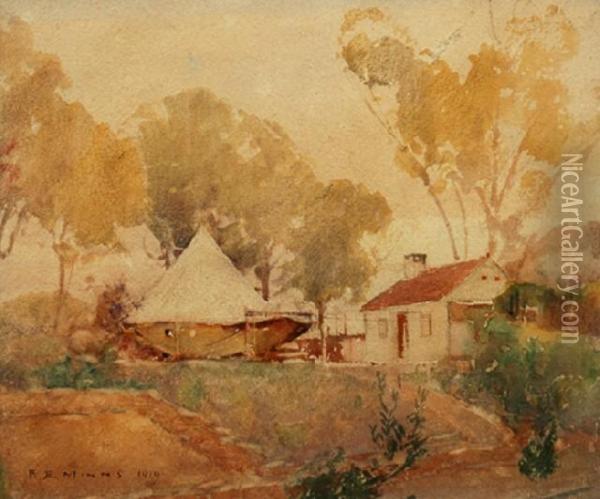 Farmhouse In Provence Oil Painting - Benjamin Edwin Minns