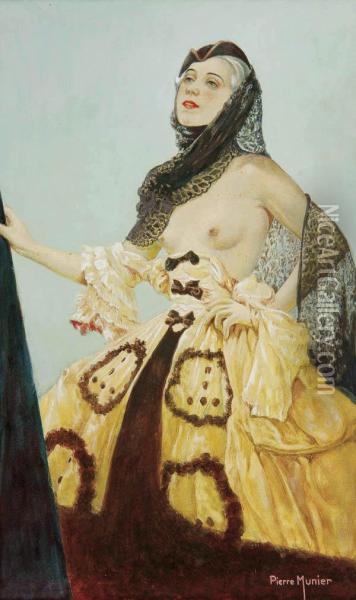 An Elegant Beauty Oil Painting - Pierre Munier-Jolain