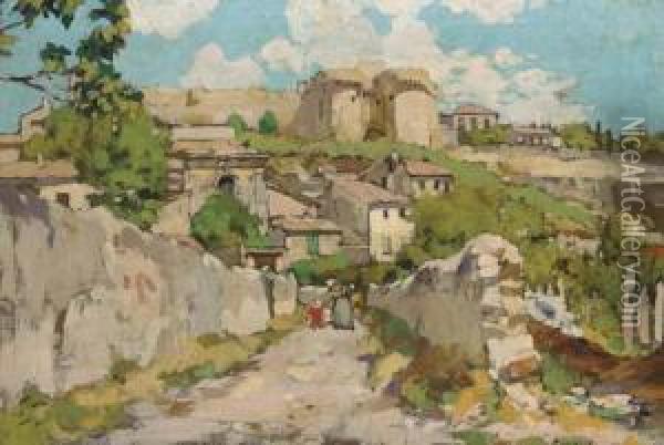 Le Fort St. Andre, Villeneuve Des Avignon; And Les Collines Cevenoles Oil Painting - Armand Coussens