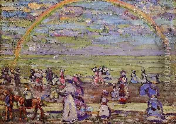 Rainbow Oil Painting - Maurice Brazil Prendergast