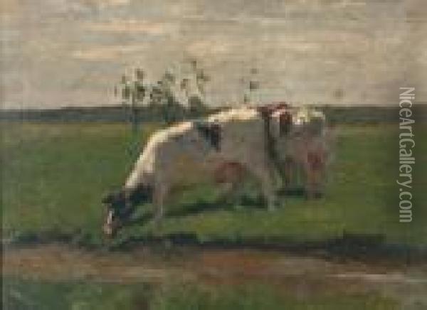 Grazende Koeien Oil Painting - Willem de Zwart