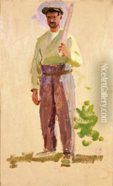 Vendangeur A La Casquette Oil Painting - Frederic Bazille