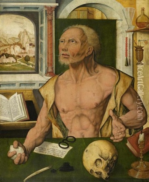 Heiliger Hieronymus Im Gehause Oil Painting - Jan Sanders (Jan van) Hemessen