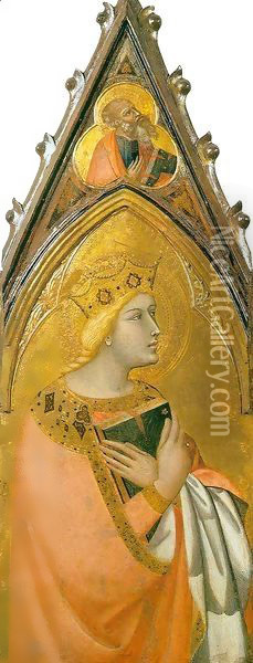 Saint Catherine Oil Painting - Ambrogio Lorenzetti