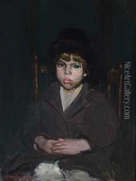 Portrait Of A Boy Oil Painting - George Benjamin Luks