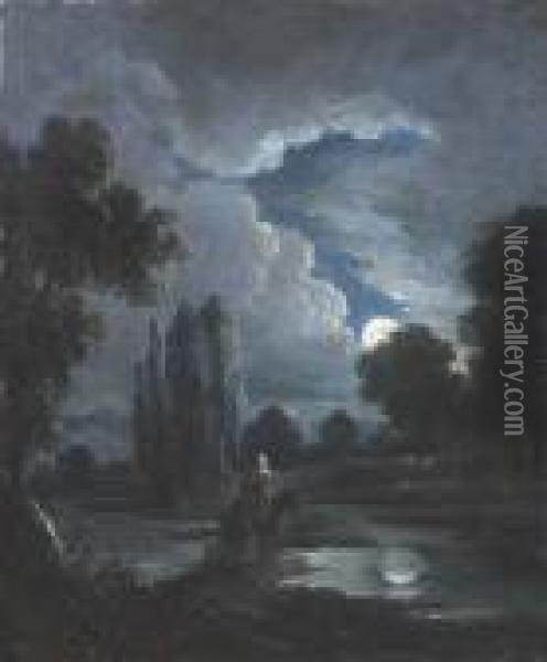 Cenas Nocturnas Oil Painting - Jean-Baptiste Pillement