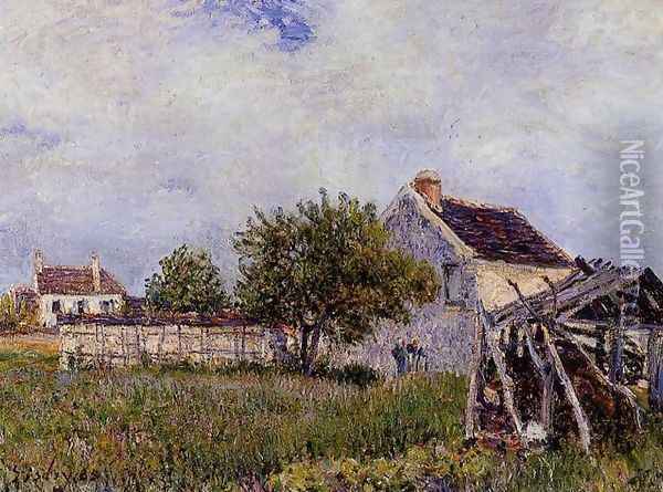An Old Cottage at Sablons Oil Painting - Alfred Sisley