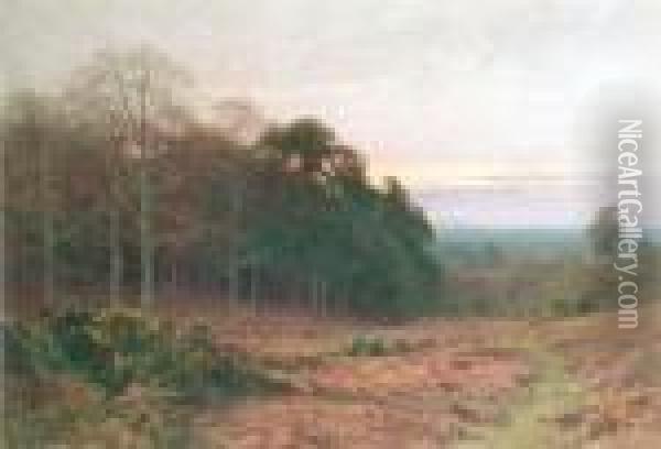 Twilight: Milford Heath Oil Painting - Harry Sutton Palmer