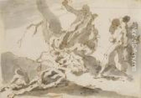 Le Serpent D'airain Oil Painting - Giovanni Battista Tiepolo