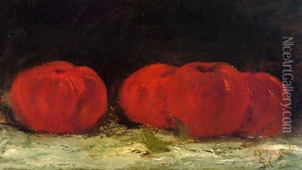 Red Apples Oil Painting - Gustave Courbet
