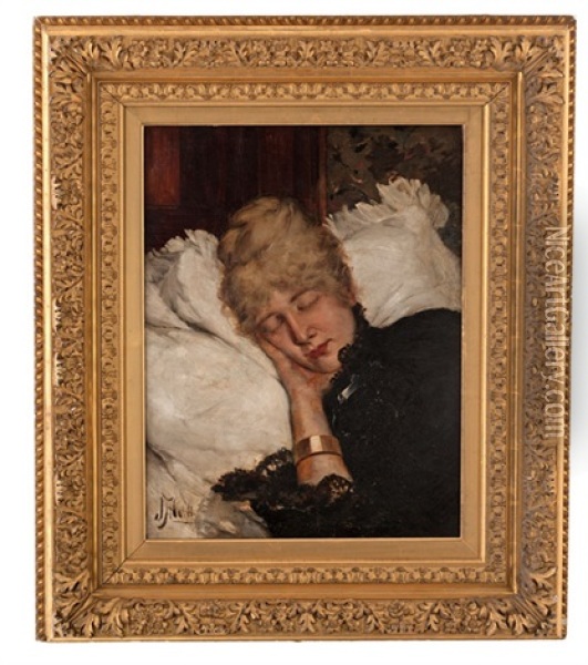 A Woman Asleep Oil Painting - John Henry Witt