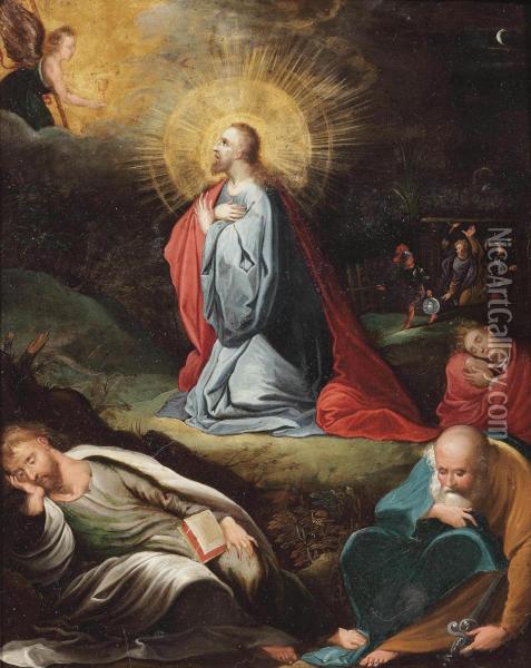 The Agony In The Garden Of Gethsemane Oil Painting - Giuseppe Cesari