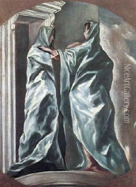 The Visitation 1610-13 Oil Painting - El Greco (Domenikos Theotokopoulos)