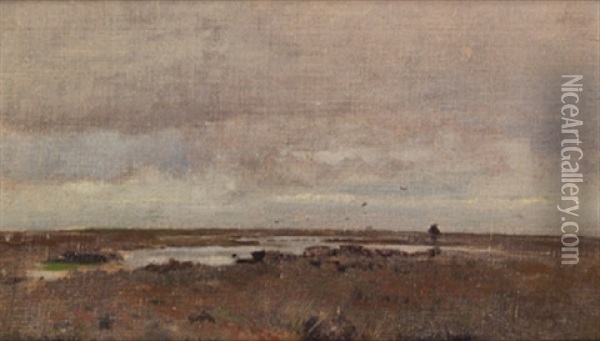 Hollandische Landschaft Oil Painting - Eugen Jettel