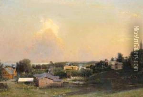 Krajobraz Nadmorski Oil Painting - Hermann Eschke