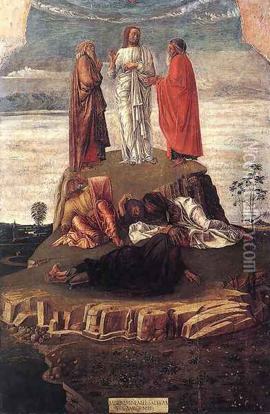 Transfiguration of Christ c. 1455 Oil Painting - Giovanni Bellini